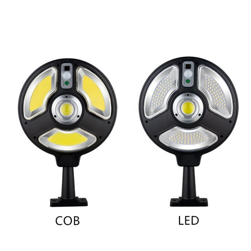 Outdoor Waterproof Round Remote Control Solar Garden Landscape Wall Lights